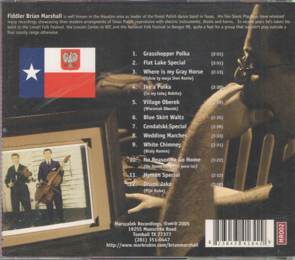 Brian Marshall & His Tex-Slavik Playboys : Texas Lowlands (CD, Album)