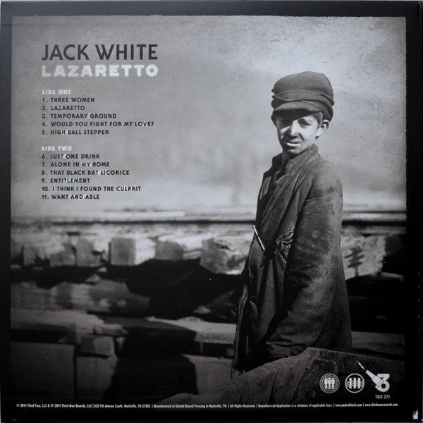 Jack White (2) : Lazaretto (LP, Album, Etch, RE, Ult)