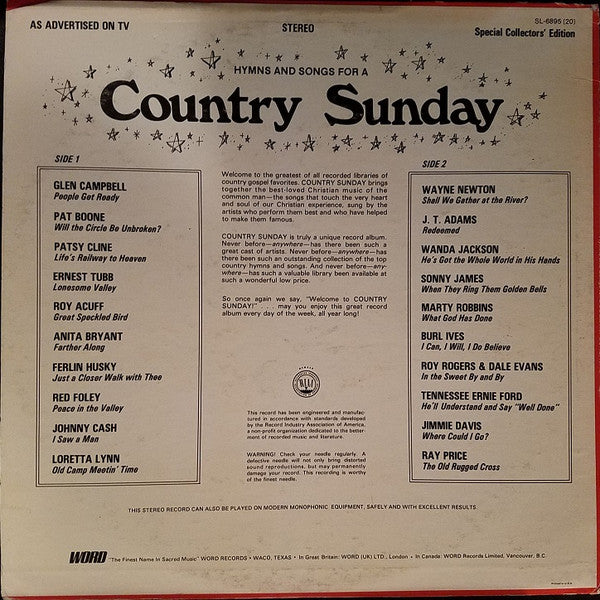 Various : Country Sunday (LP, Comp)
