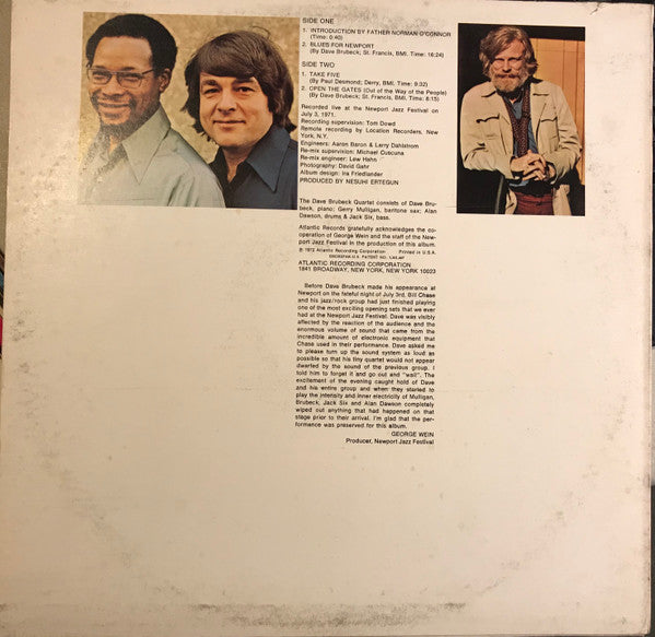 The Dave Brubeck Quartet Featuring Gerry Mulligan, Alan Dawson, Jack Six : The Last Set At Newport (LP, Album, Club, Pre)