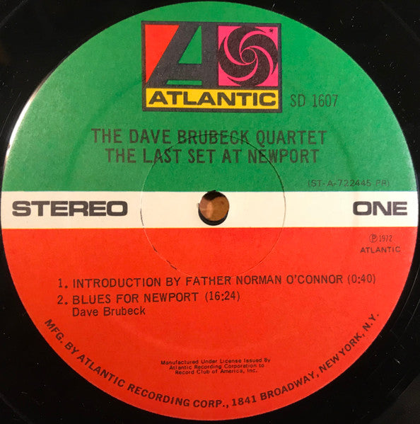 The Dave Brubeck Quartet Featuring Gerry Mulligan, Alan Dawson, Jack Six : The Last Set At Newport (LP, Album, Club, Pre)
