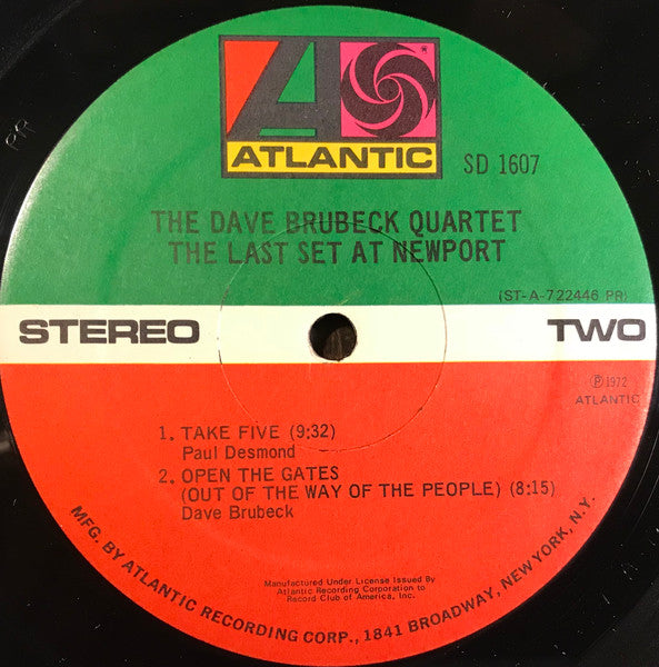 The Dave Brubeck Quartet Featuring Gerry Mulligan, Alan Dawson, Jack Six : The Last Set At Newport (LP, Album, Club, Pre)