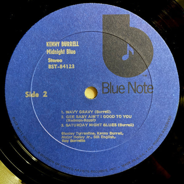 Kenny Burrell : Midnight Blue (LP, Album, RE)