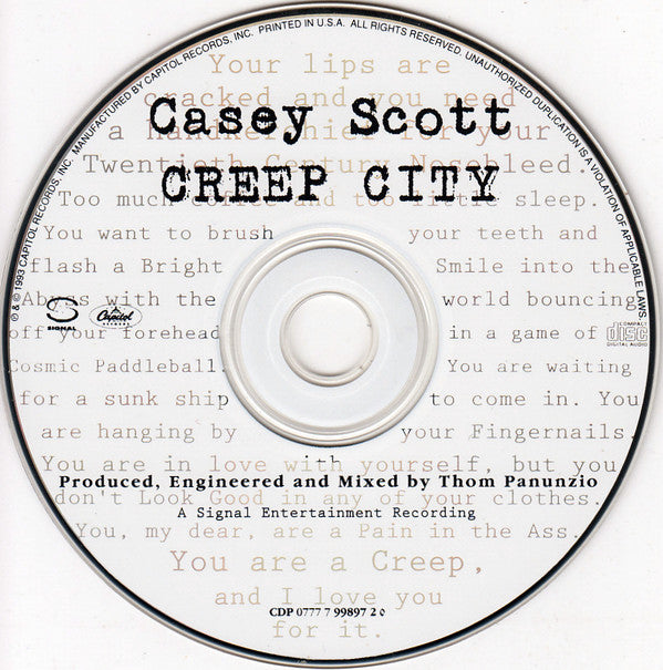 Casey Scott (4) : Creep City (CD, Album)