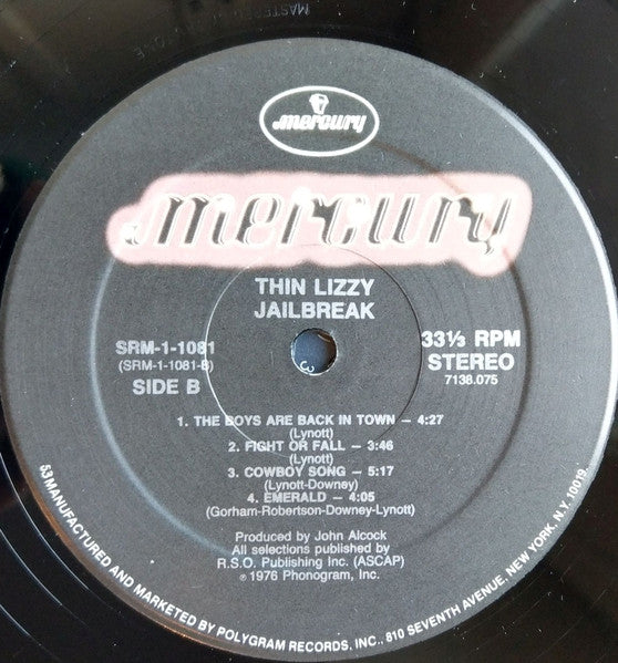 Thin Lizzy : Jailbreak (LP, Album, RE, 53 )