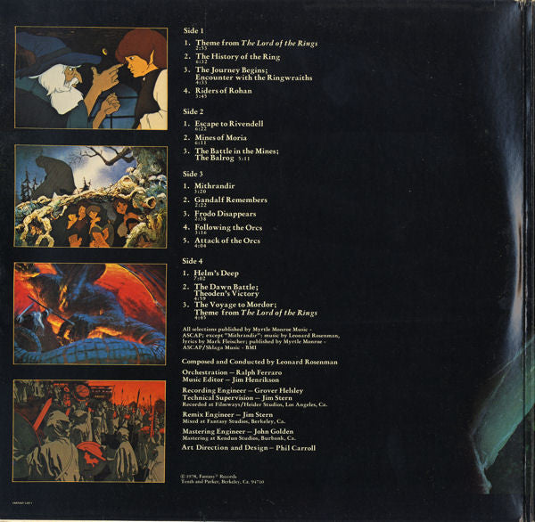 Leonard Rosenman : The Lord Of The Rings (2xLP, Album, Spe)