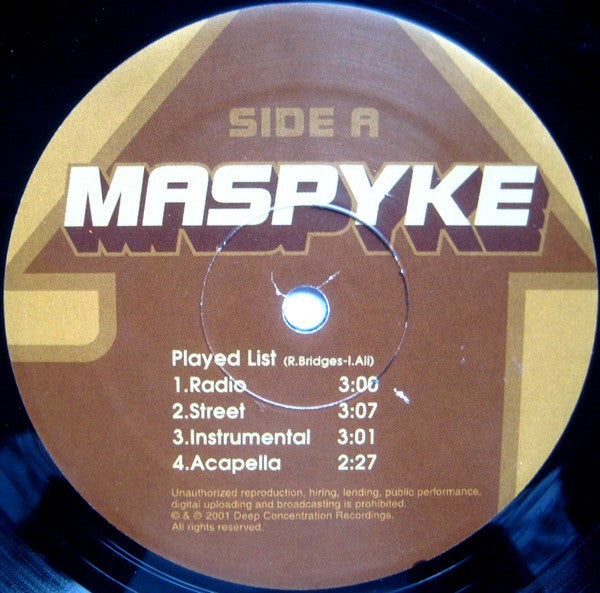Maspyke : The Played List / The Umpire (12")