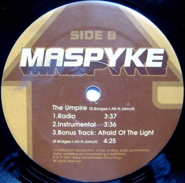 Maspyke : The Played List / The Umpire (12")