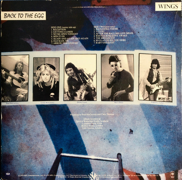 Wings (2) : Back To The Egg (LP, Album, San)
