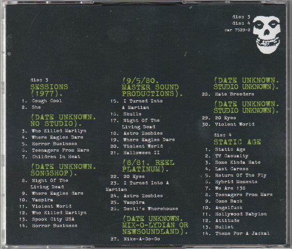 ミスフィッツ Misfits ボックスセット Box-Set CD4枚組 Yahoo!オークション - CD4枚のみ THE MISFITS BOX SET ミスフィッツ