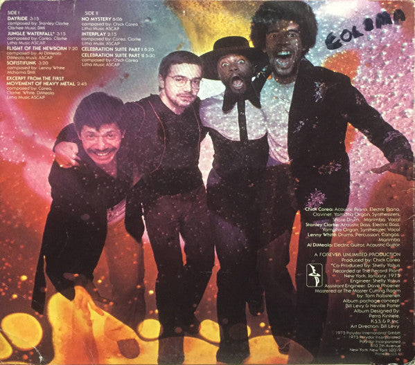 Return To Forever Featuring Chick Corea : No Mystery (LP, Album, Mon)