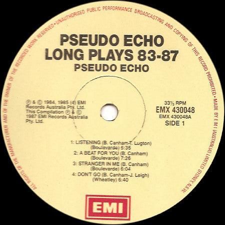 Pseudo Echo : Long Plays 83-87 (LP, Comp)