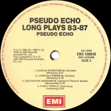 Pseudo Echo : Long Plays 83-87 (LP, Comp)