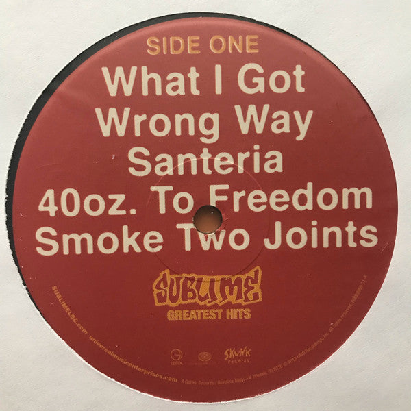 Sublime (2) : Greatest Hits (LP, Album, Comp, Ltd, RE, RM)