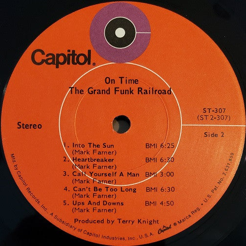 Grand Funk Railroad : On Time (LP, Album, RE, Jac)
