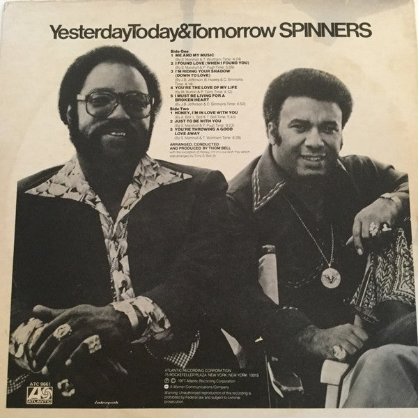 Spinners : Yesterday, Today & Tomorrow (LP, Album)