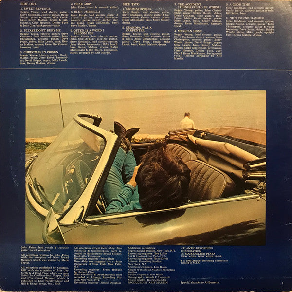 John Prine : Sweet Revenge (LP, Album, MO)