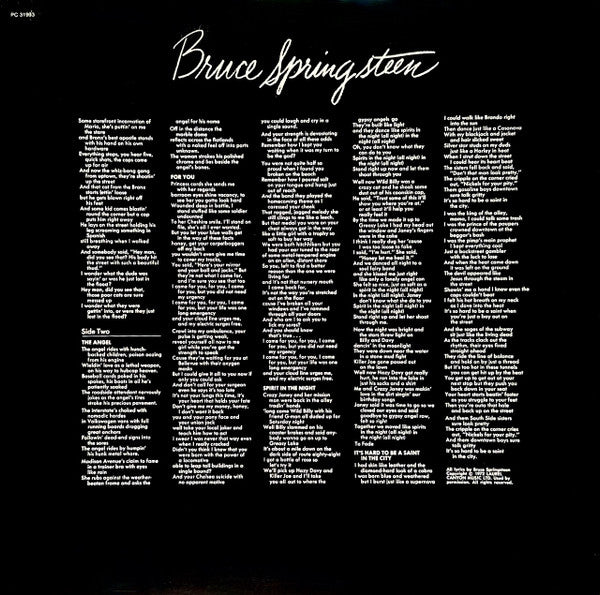 Bruce Springsteen : Greetings From Asbury Park, N.J. (LP, Album, RE)
