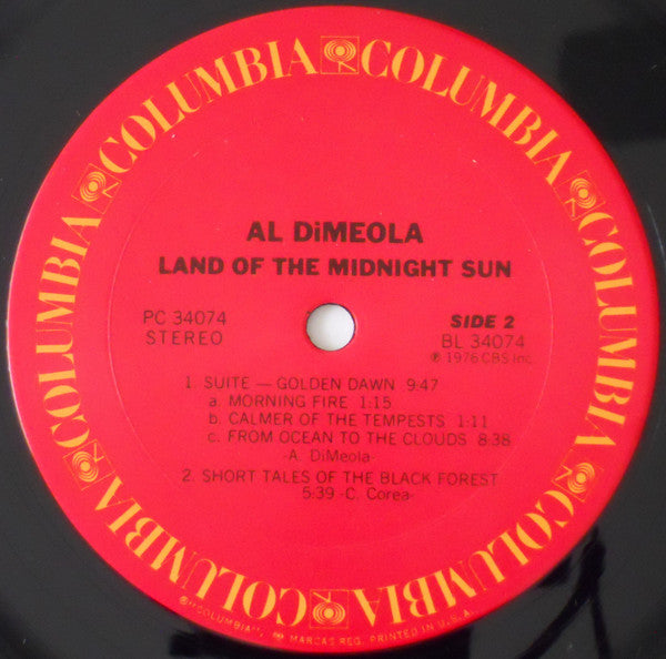 Al Di Meola : Land Of The Midnight Sun (LP, Album, Ter)