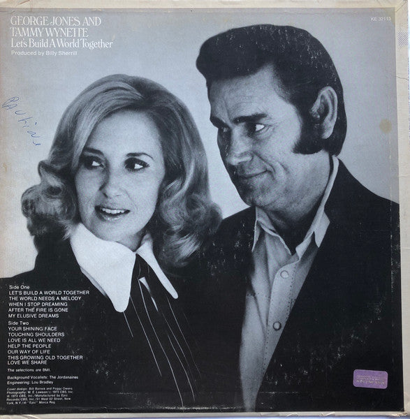 George Jones And Tammy Wynette* : Let's Build A World Together (LP, Album, Ter + 7")