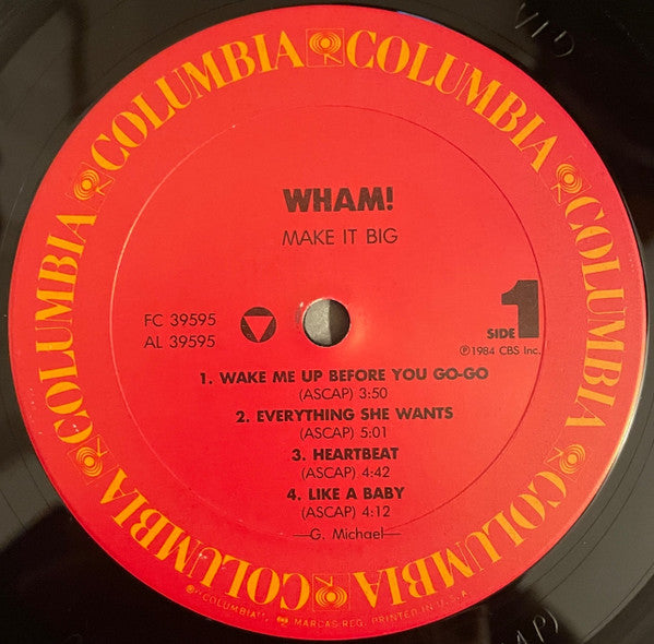 Wham! : Make It Big (LP, Album, RE, Car)