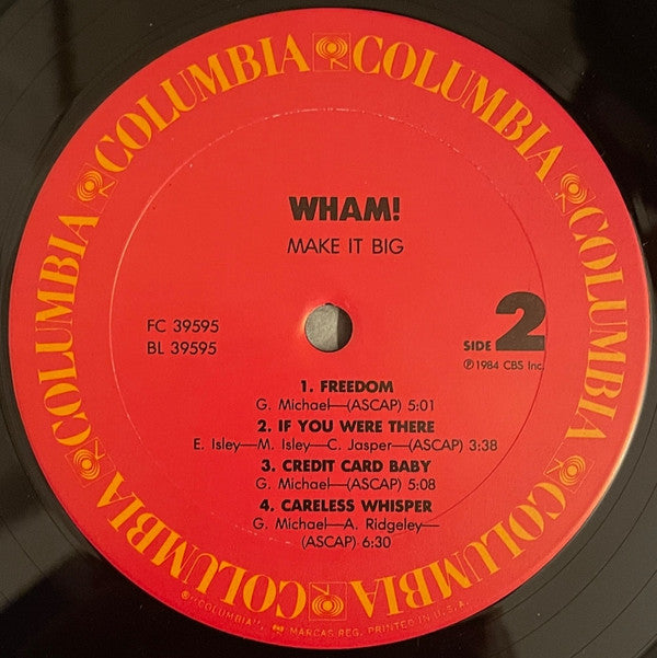 Wham! : Make It Big (LP, Album, RE, Car)