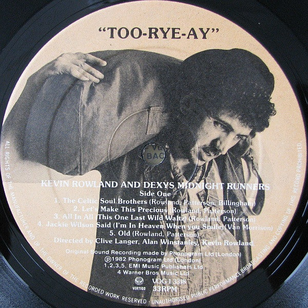 Kevin Rowland & Dexys Midnight Runners : Too-Rye-Ay (LP, Album)