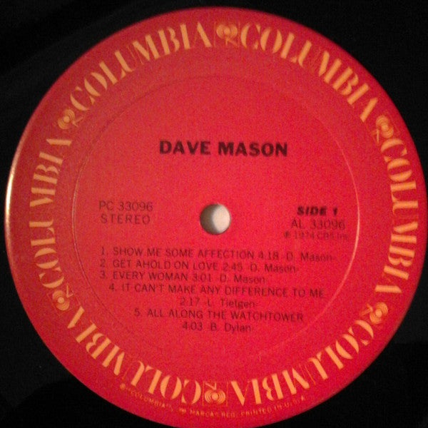 Dave Mason : Dave Mason (LP, Album)