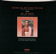 Whitney Houston : Saving All My Love For You (7", Single)