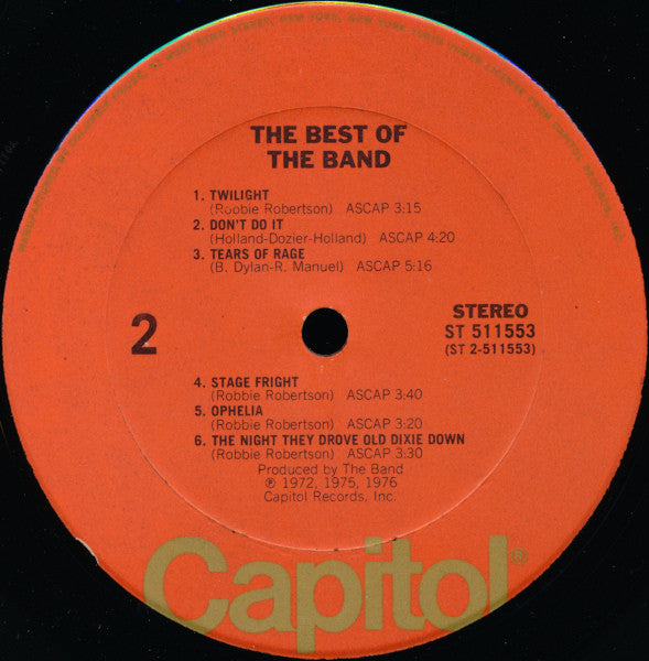 The Band : The Best Of The Band (LP, Comp, Club, CRC)