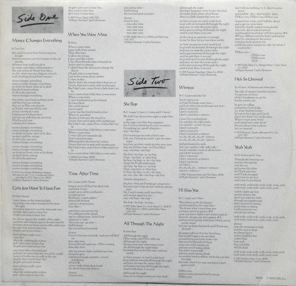 Cyndi Lauper : She's So Unusual (LP, Album, Pit)