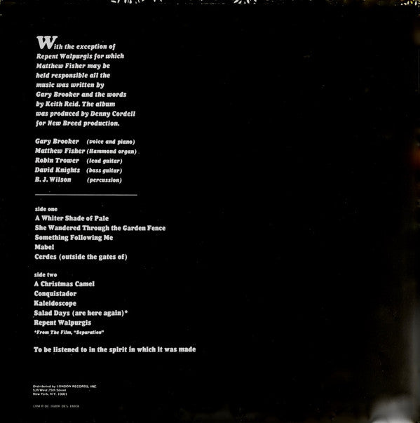 Procol Harum : Procol Harum (LP, Album, BW )