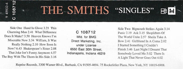 Buy The Smiths : Singles (Cass, Comp, Club) Online for a great price