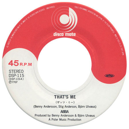 ABBA : That's Me (7", Single)