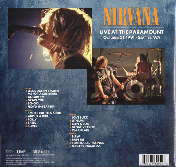 Nirvana : Live At The Paramount (2xLP, Album, 180)