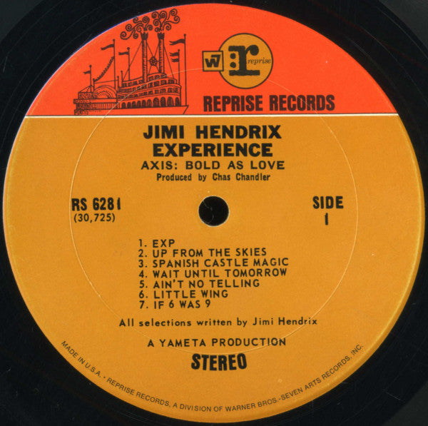 The Jimi Hendrix Experience : Axis: Bold As Love (LP, Album, RP, Pit)