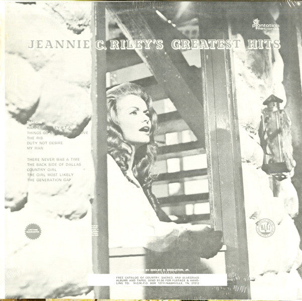 Jeannie C. Riley : Jeannie C. Riley's Greatest Hits (B&W Back Cover) (LP, Comp)