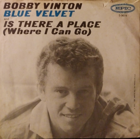 Bobby Vinton : Blue Velvet / Is There A Place (Where I Can Go) (7", Single, Hol)