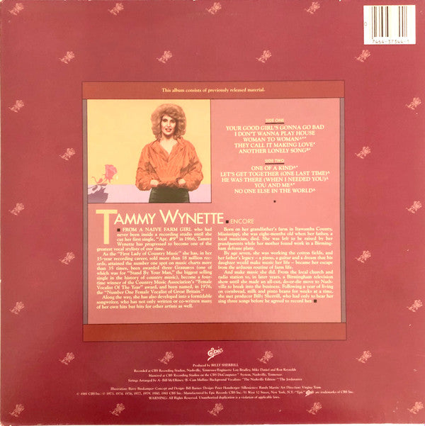 Tammy Wynette : Encore (LP, Album, Comp, Ter)