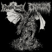 Archaic Tomb / Cryptworm (2) : Persecution Paraphernalia / Putrefactive Regurgitation (7", Ltd, Blu)