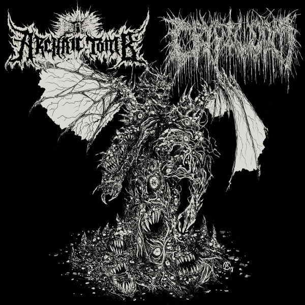 Archaic Tomb / Cryptworm (2) : Persecution Paraphernalia / Putrefactive Regurgitation (7", Ltd, Blu)