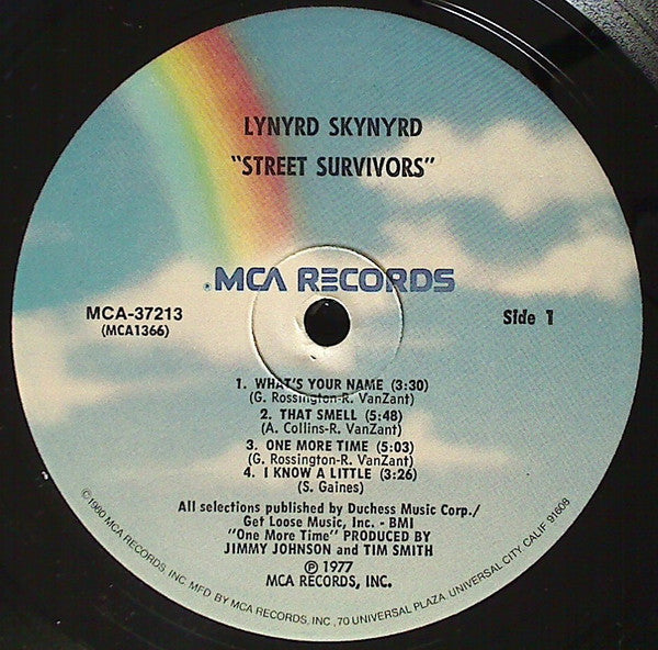 Lynyrd Skynyrd : Street Survivors (LP, Album, RE, Pin)