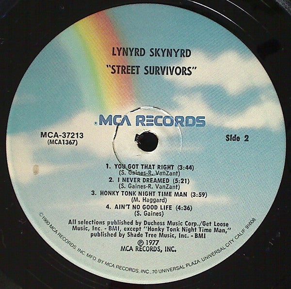 Lynyrd Skynyrd : Street Survivors (LP, Album, RE, Pin)