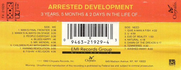 Arrested Development : 3 Years, 5 Months And 2 Days In The Life Of... (Cass, Album)