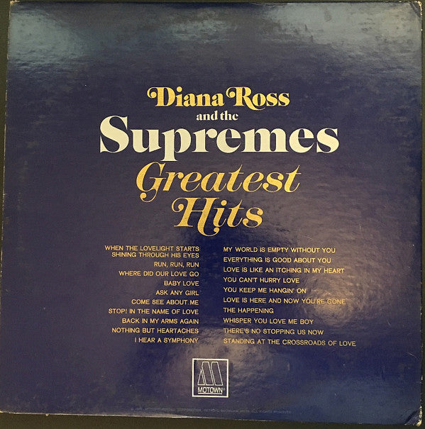 Diana Ross And The Supremes* : Greatest Hits (2xLP, Album, Comp, RP, RCA)