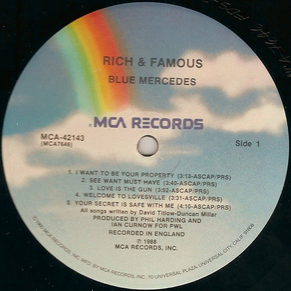 Blue Mercedes : Rich And Famous (LP, Album)