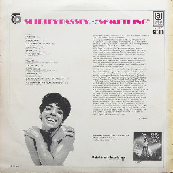 Shirley Bassey : Is Really "Something" (LP, Album)