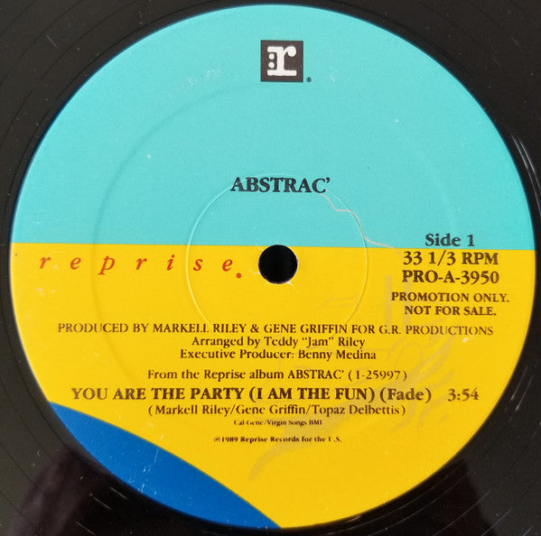 Abstrac' : You Are The Party (I Am The Fun) (12", Promo)