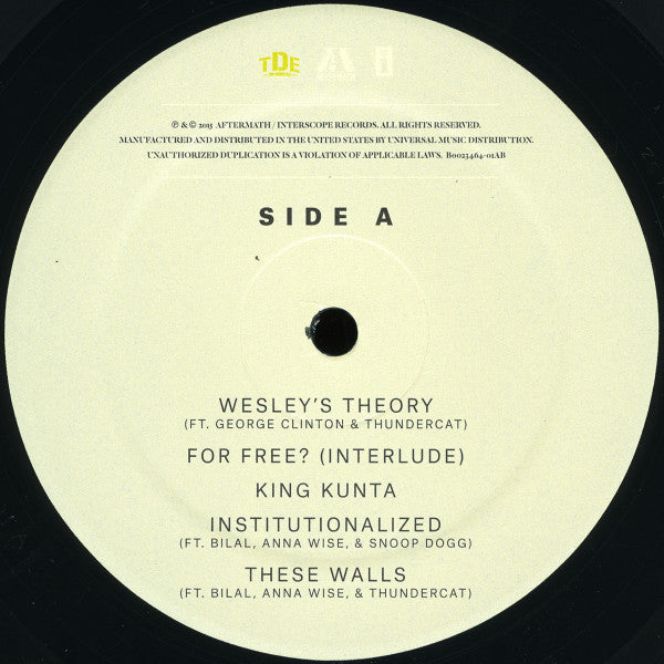 Kendrick Lamar : To Pimp A Butterfly (2xLP, Album, Gat)