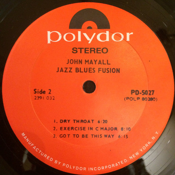 John Mayall : Jazz Blues Fusion (LP, Album, PRC)